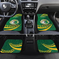 Personalised Tonga Liahona-Saineha High School Car Mats Happy 76 Years Anniversary LT14 Set 4pcs Green - Polynesian Pride