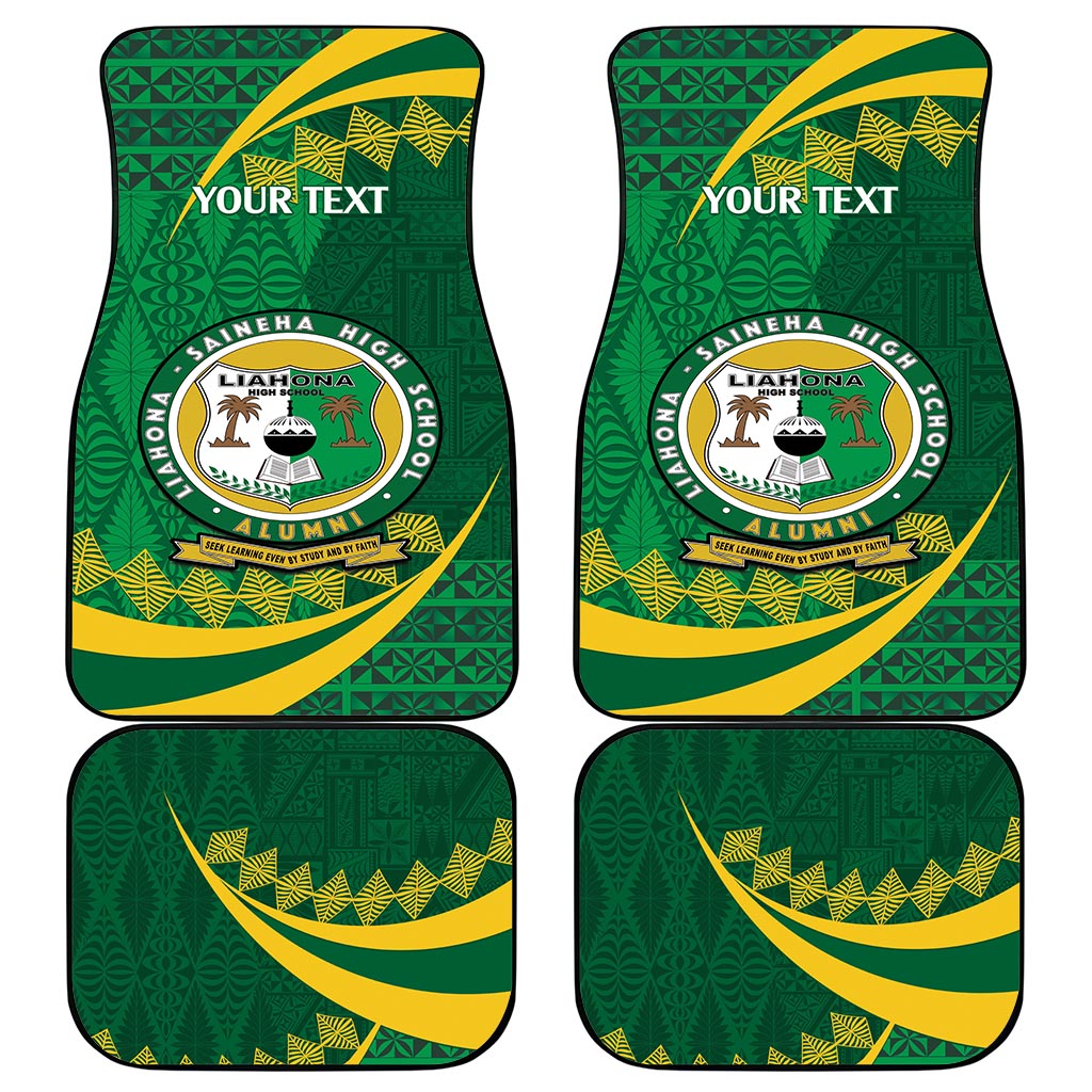 Personalised Tonga Liahona-Saineha High School Car Mats Happy 76 Years Anniversary LT14 - Polynesian Pride