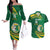 Personalised Tonga Liahona-Saineha High School Couples Matching Off The Shoulder Long Sleeve Dress and Hawaiian Shirt Happy 76 Years Anniversary