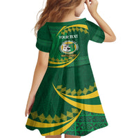 Personalised Tonga Liahona-Saineha High School Family Matching Off Shoulder Short Dress and Hawaiian Shirt Happy 76 Years Anniversary