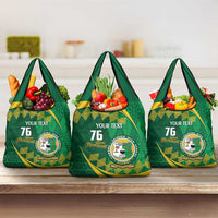 Personalised Tonga Liahona-Saineha High School Grocery Bag Happy 76 Years Anniversary LT14 3-pack One Size Green - Polynesian Pride