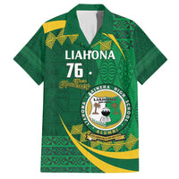 Personalised Tonga Liahona-Saineha High School Hawaiian Shirt Happy 76 Years Anniversary LT14 Green - Polynesian Pride
