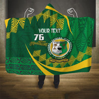 Personalised Tonga Liahona-Saineha High School Hooded Blanket Happy 76 Years Anniversary LT14 One Size Green - Polynesian Pride