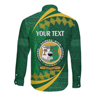 Personalised Tonga Liahona-Saineha High School Long Sleeve Button Shirt Happy 76 Years Anniversary LT14 - Polynesian Pride