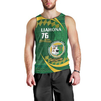 Personalised Tonga Liahona-Saineha High School Men Tank Top Happy 76 Years Anniversary LT14 - Polynesian Pride