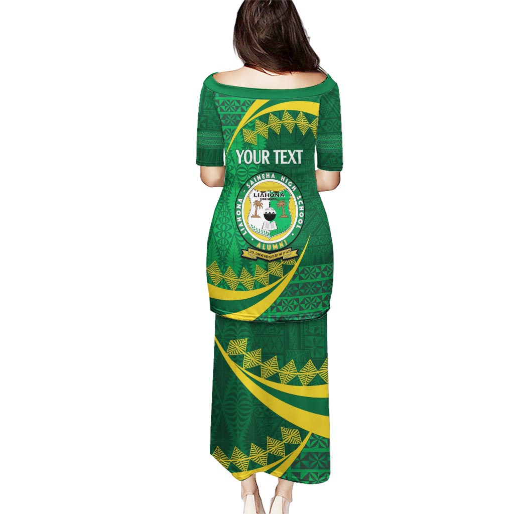 Personalised Tonga Liahona-Saineha High School Puletasi Happy 76 Years Anniversary LT14 - Polynesian Pride