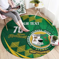 Personalised Tonga Liahona-Saineha High School Round Carpet Happy 76 Years Anniversary