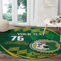 Personalised Tonga Liahona-Saineha High School Round Carpet Happy 76 Years Anniversary