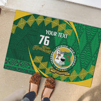 Personalised Tonga Liahona-Saineha High School Rubber Doormat Happy 76 Years Anniversary LT14 - Polynesian Pride