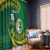 Personalised Tonga Liahona-Saineha High School Window Curtain Happy 76 Years Anniversary