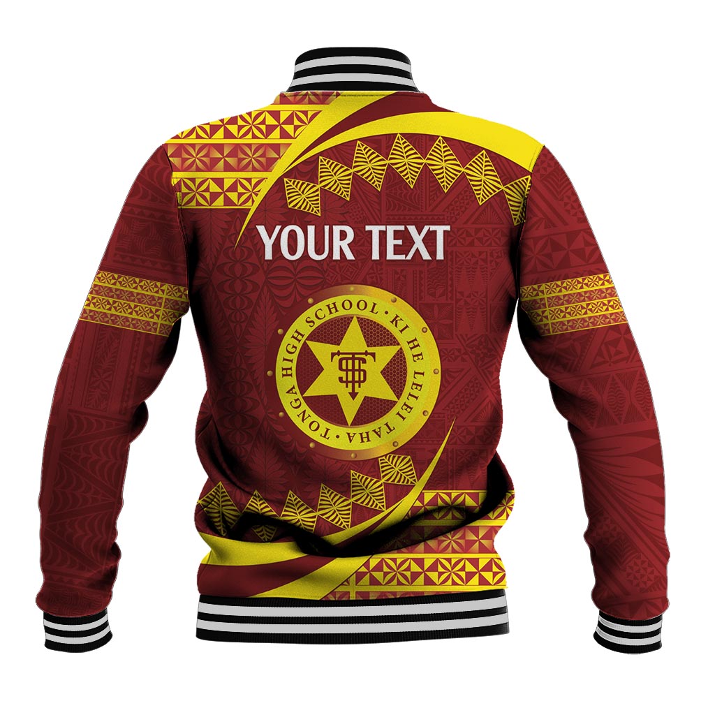 Personalised Tonga High School Baseball Jacket Happy 77 Years Anniversary LT14 - Polynesian Pride