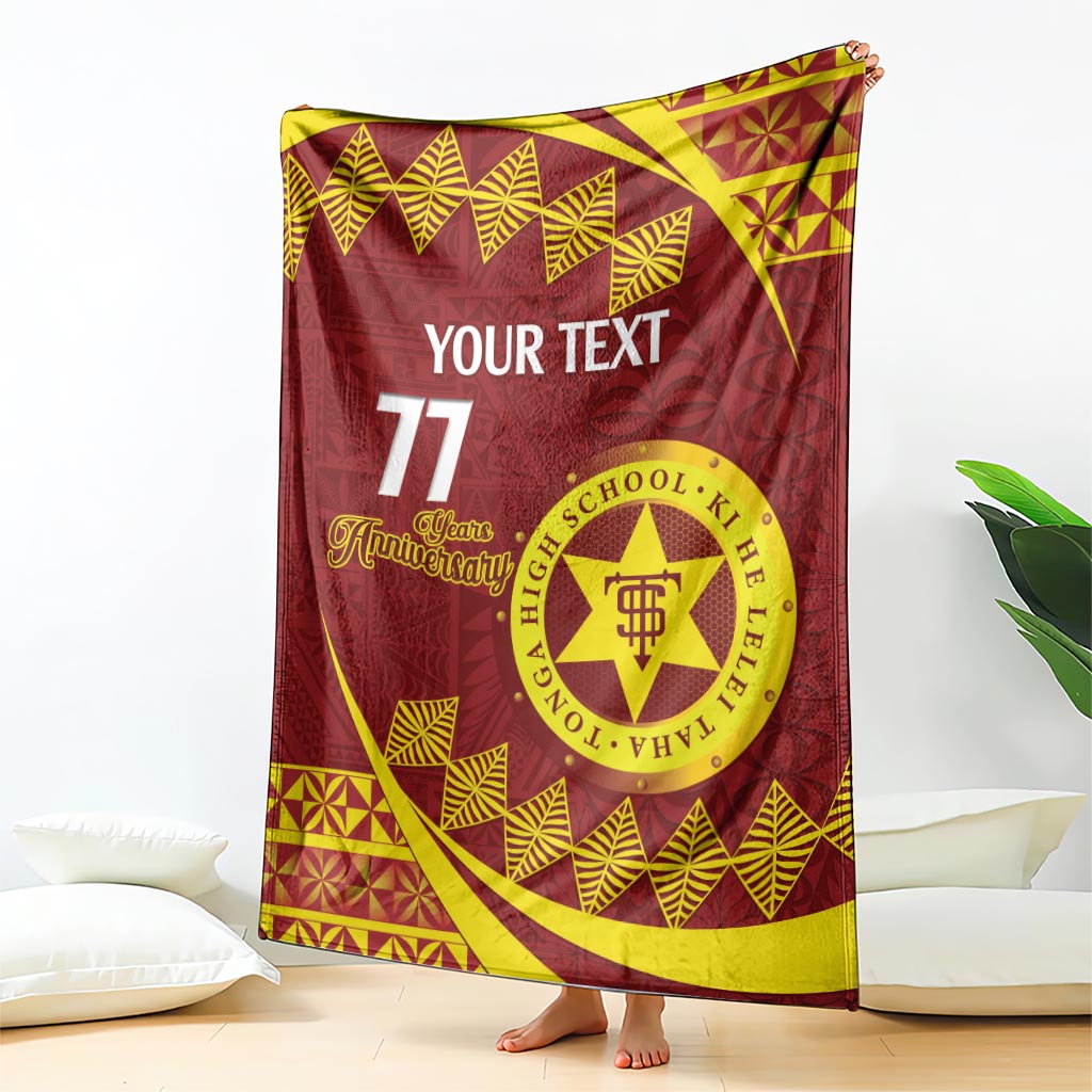 Personalised Tonga High School Blanket Happy 77 Years Anniversary LT14 - Polynesian Pride