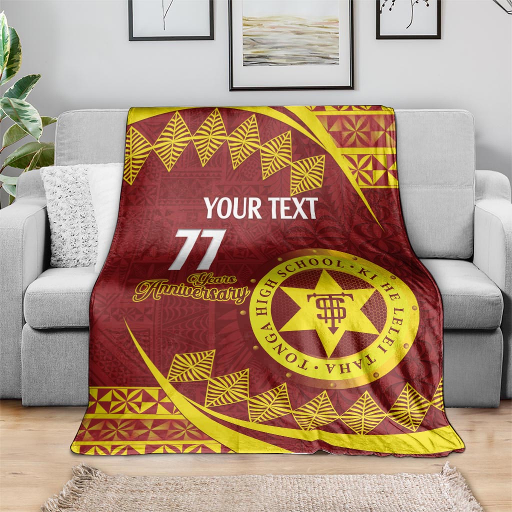 Personalised Tonga High School Blanket Happy 77 Years Anniversary LT14 - Polynesian Pride