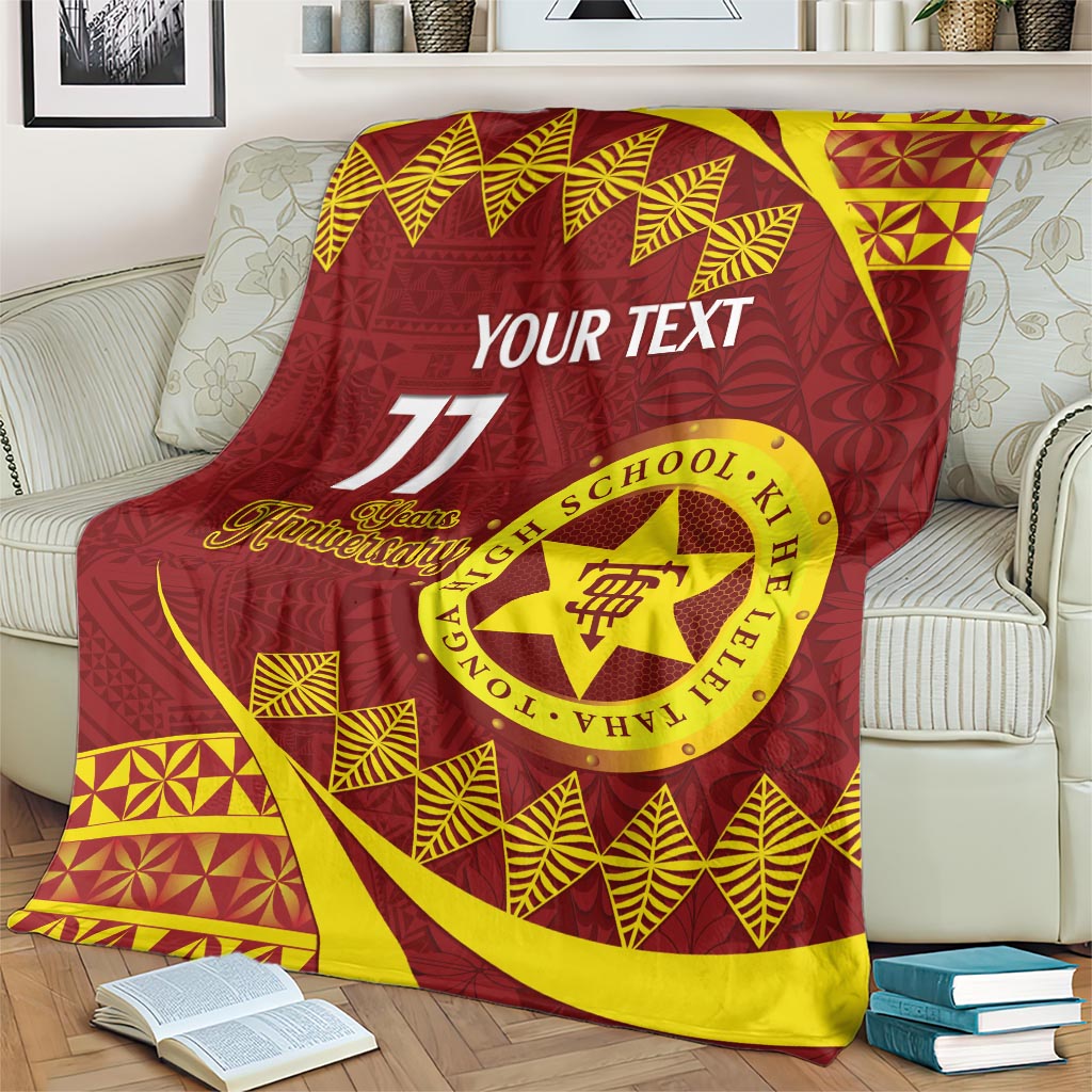Personalised Tonga High School Blanket Happy 77 Years Anniversary LT14 - Polynesian Pride