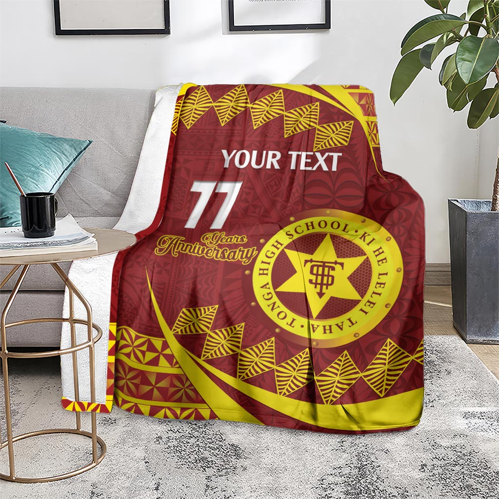 Personalised Tonga High School Blanket Happy 77 Years Anniversary LT14 - Polynesian Pride
