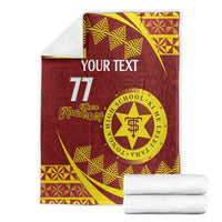 Personalised Tonga High School Blanket Happy 77 Years Anniversary LT14 - Polynesian Pride