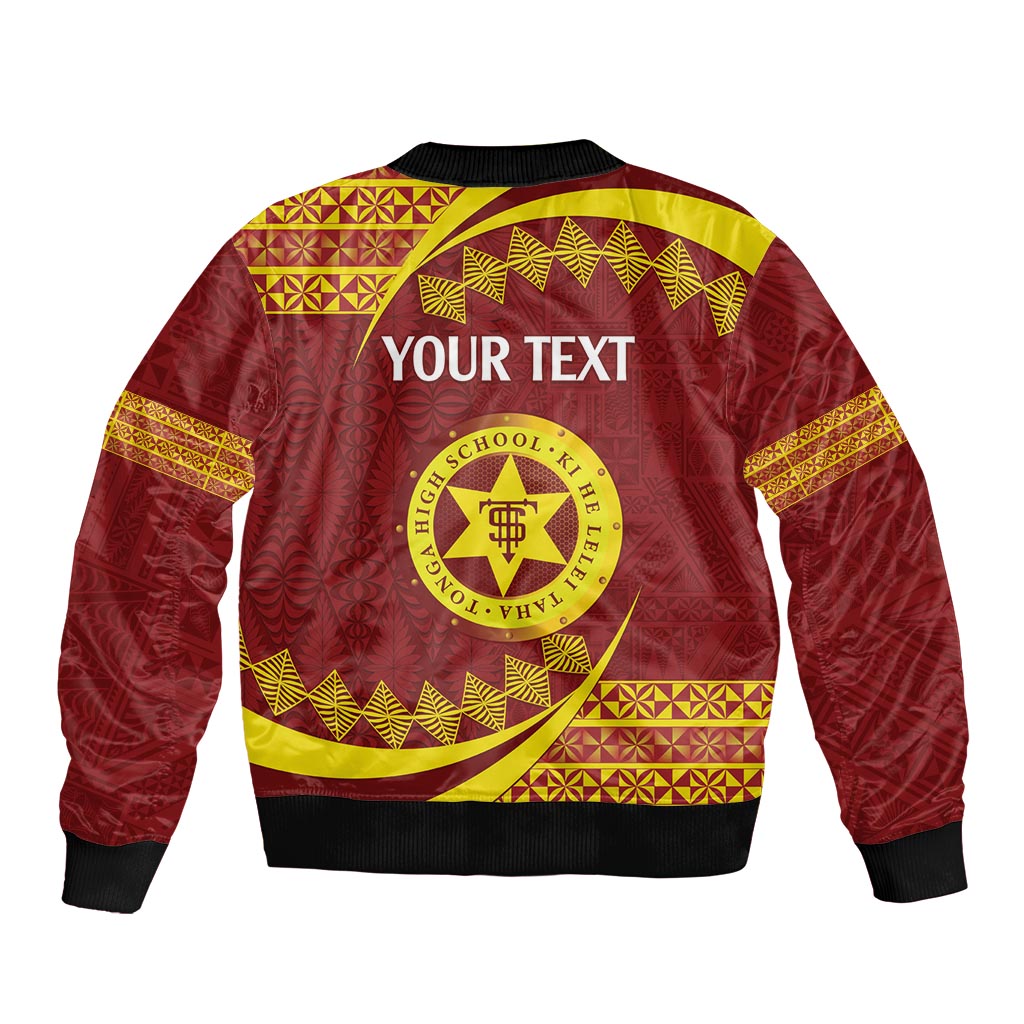 Personalised Tonga High School Bomber Jacket Happy 77 Years Anniversary LT14 - Polynesian Pride