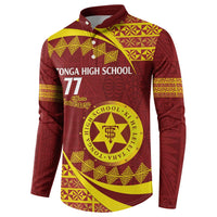 Personalised Tonga High School Button Sweatshirt Happy 77 Years Anniversary LT14 - Polynesian Pride