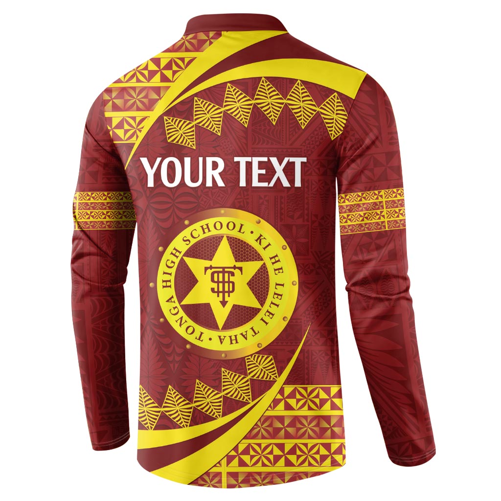 Personalised Tonga High School Button Sweatshirt Happy 77 Years Anniversary LT14 - Polynesian Pride