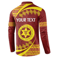 Personalised Tonga High School Button Sweatshirt Happy 77 Years Anniversary LT14 - Polynesian Pride