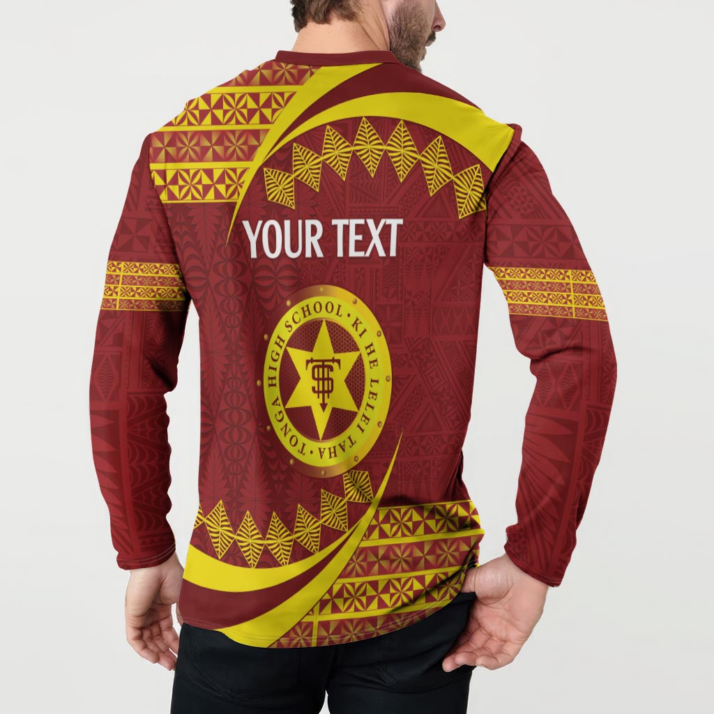 Personalised Tonga High School Button Sweatshirt Happy 77 Years Anniversary LT14 - Polynesian Pride