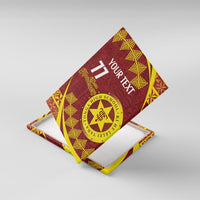 Personalised Tonga High School Canvas Wall Art Happy 77 Years Anniversary LT14 With Frame Maroon - Polynesian Pride