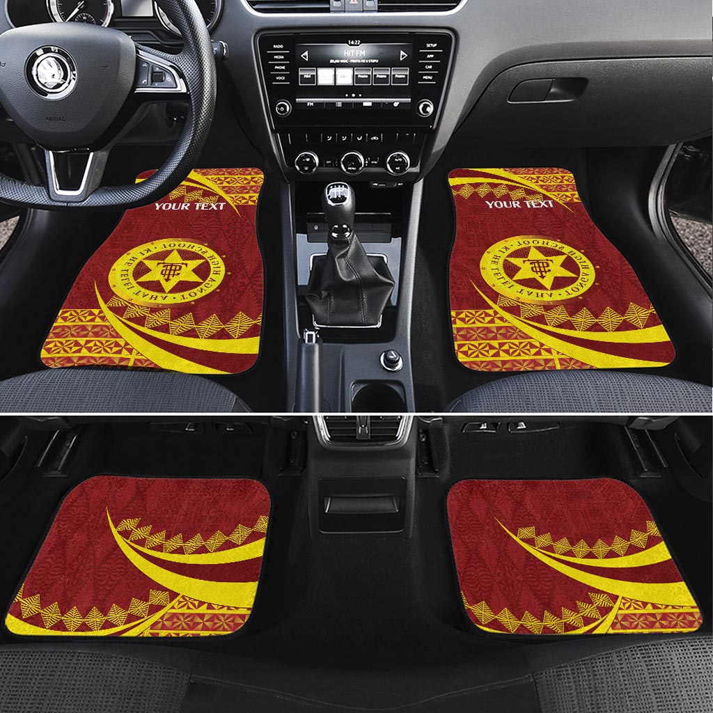 Personalised Tonga High School Car Mats Happy 77 Years Anniversary LT14 Set 4pcs Maroon - Polynesian Pride