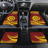 Personalised Tonga High School Car Mats Happy 77 Years Anniversary LT14 Set 4pcs Maroon - Polynesian Pride