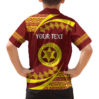 Personalised Tonga High School Family Matching Puletasi and Hawaiian Shirt Happy 77 Years Anniversary LT14 - Polynesian Pride