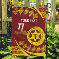 Personalised Tonga High School Garden Flag Happy 77 Years Anniversary LT14 Garden Flag Maroon - Polynesian Pride