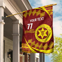 Personalised Tonga High School Garden Flag Happy 77 Years Anniversary LT14 House Flag Maroon - Polynesian Pride