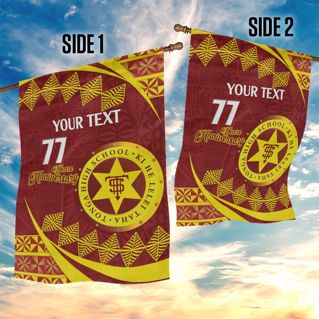 Personalised Tonga High School Garden Flag Happy 77 Years Anniversary LT14 - Polynesian Pride