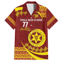 Personalised Tonga High School Hawaiian Shirt Happy 77 Years Anniversary LT14 Maroon - Polynesian Pride