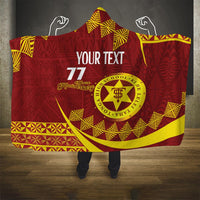 Personalised Tonga High School Hooded Blanket Happy 77 Years Anniversary LT14 One Size Maroon - Polynesian Pride