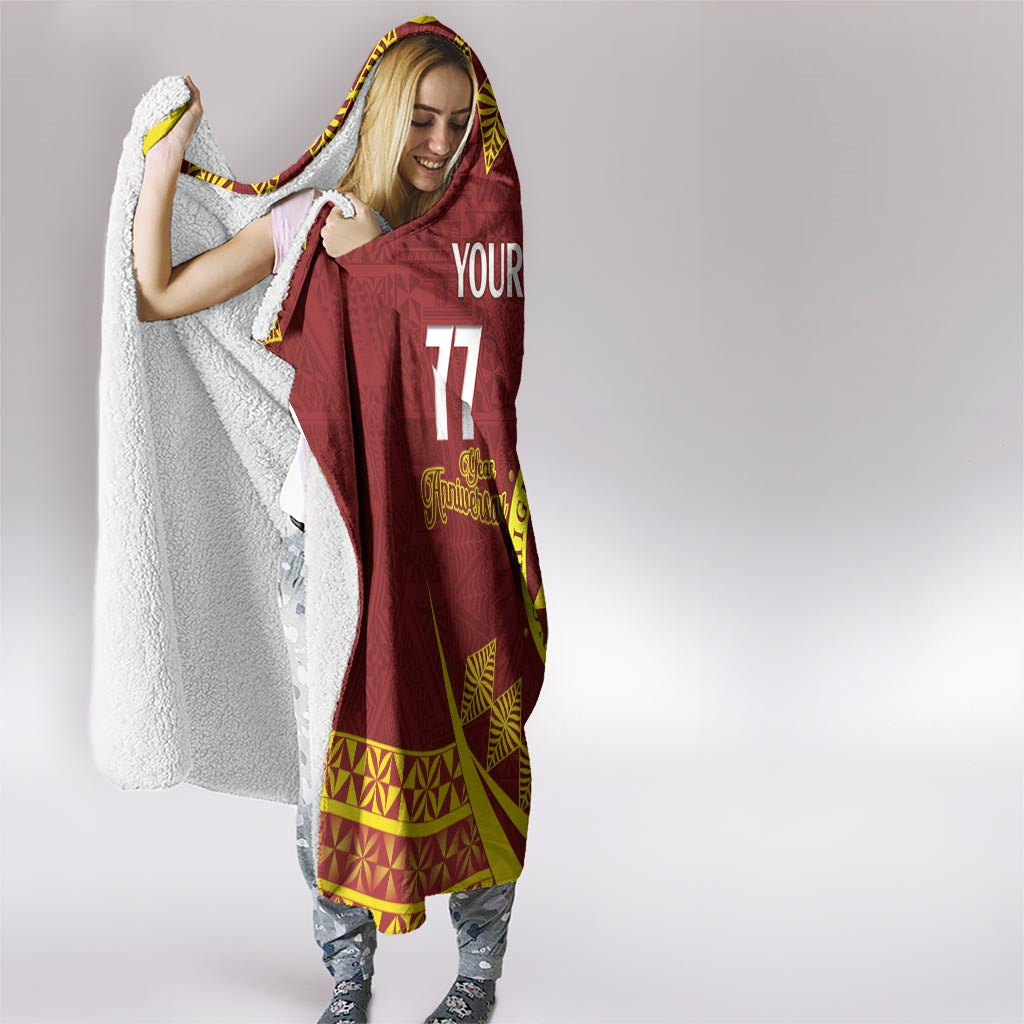 Personalised Tonga High School Hooded Blanket Happy 77 Years Anniversary LT14 - Polynesian Pride