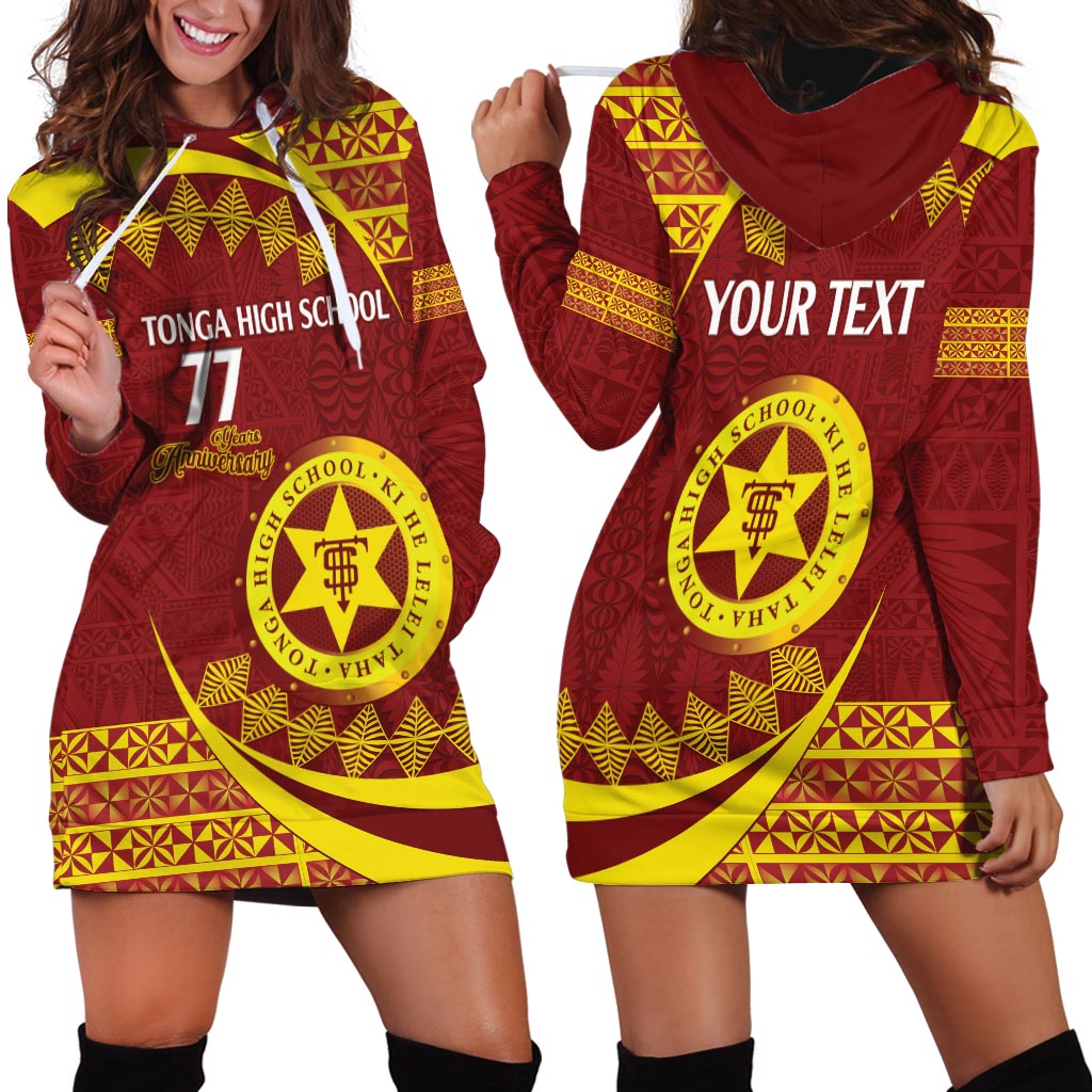 Personalised Tonga High School Hoodie Dress Happy 77 Years Anniversary LT14 - Polynesian Pride