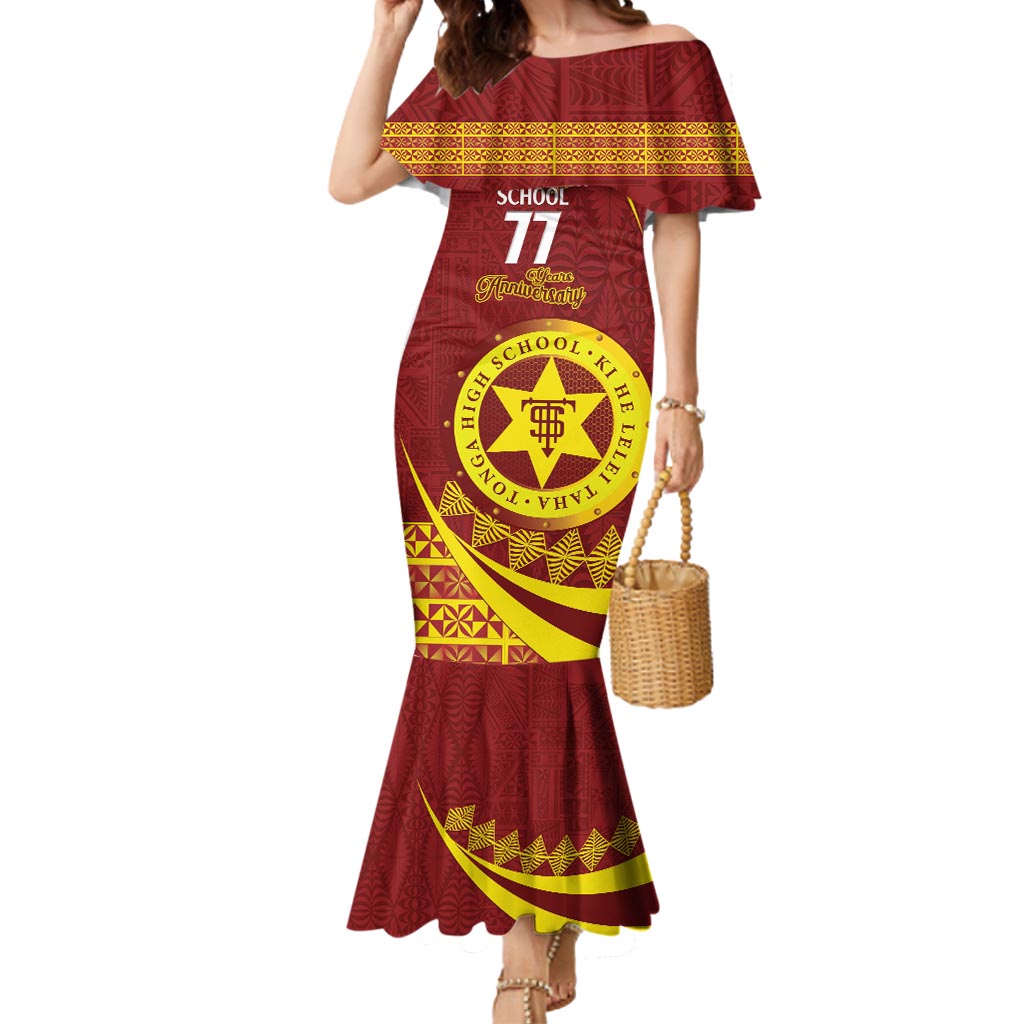 Personalised Tonga High School Mermaid Dress Happy 77 Years Anniversary