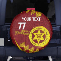 Personalised Tonga High School Spare Tire Cover Happy 77 Years Anniversary LT14 - Polynesian Pride