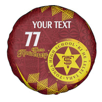 Personalised Tonga High School Spare Tire Cover Happy 77 Years Anniversary LT14 - Polynesian Pride