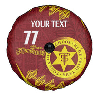 Personalised Tonga High School Spare Tire Cover Happy 77 Years Anniversary LT14 - Polynesian Pride