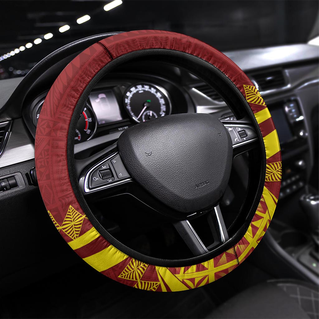 Tonga High School Steering Wheel Cover Happy 77 Years Anniversary