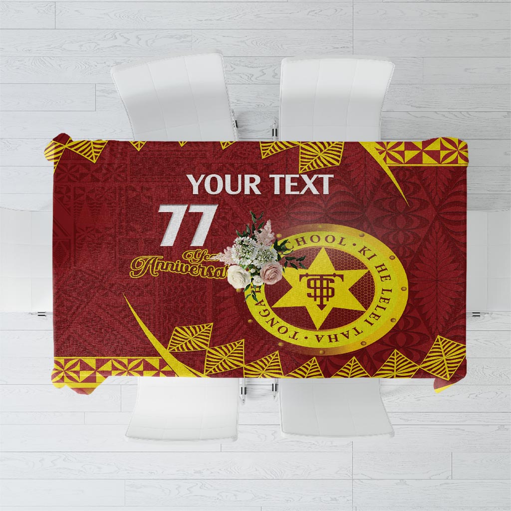 Personalised Tonga High School Tablecloth Happy 77 Years Anniversary