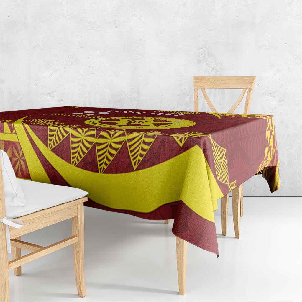 Personalised Tonga High School Tablecloth Happy 77 Years Anniversary LT14 - Polynesian Pride