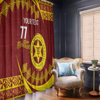 Personalised Tonga High School Window Curtain Happy 77 Years Anniversary LT14 - Polynesian Pride