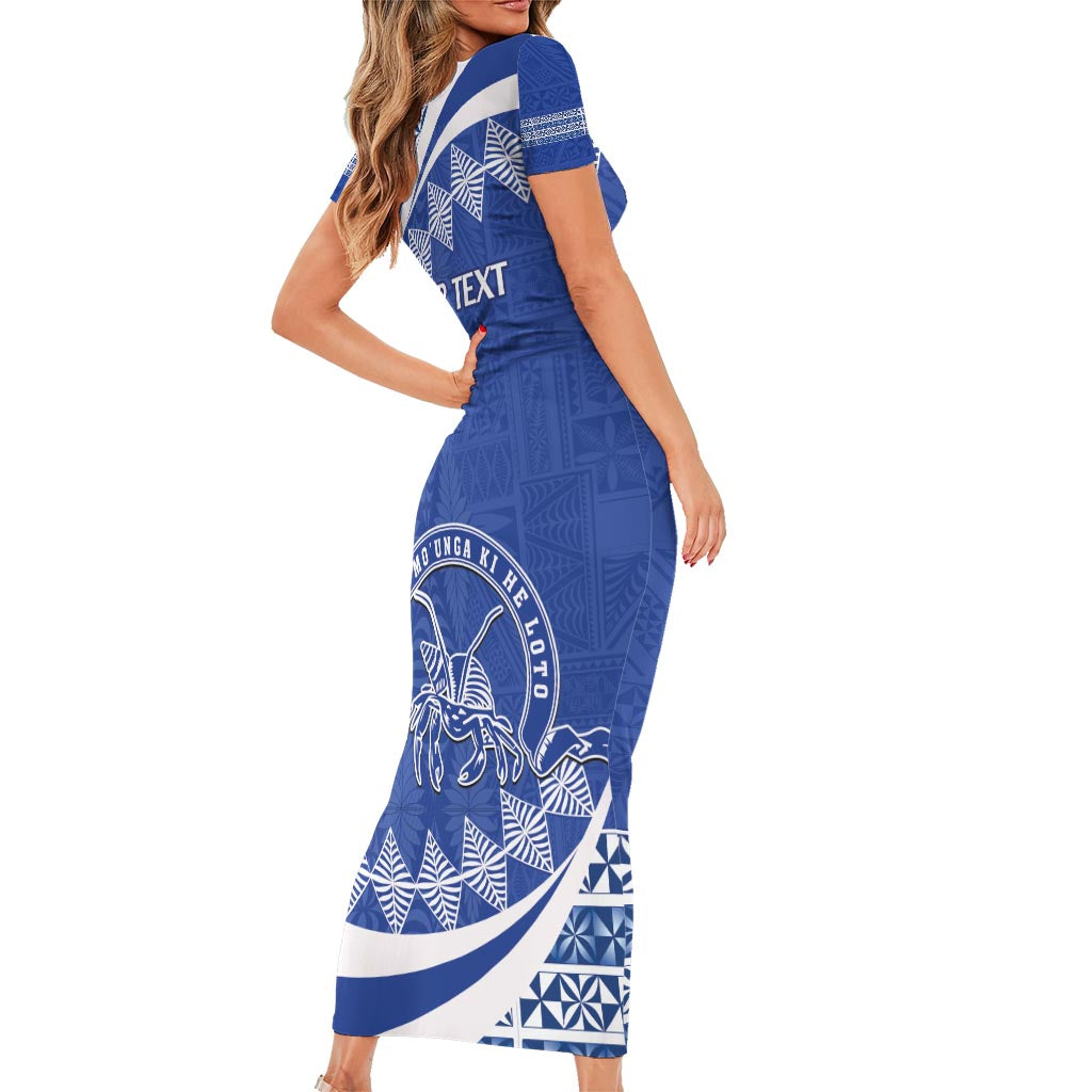 Personalised Tonga Tupou College Toloa Short Sleeve Bodycon Dress Happy 158 Years Anniversary