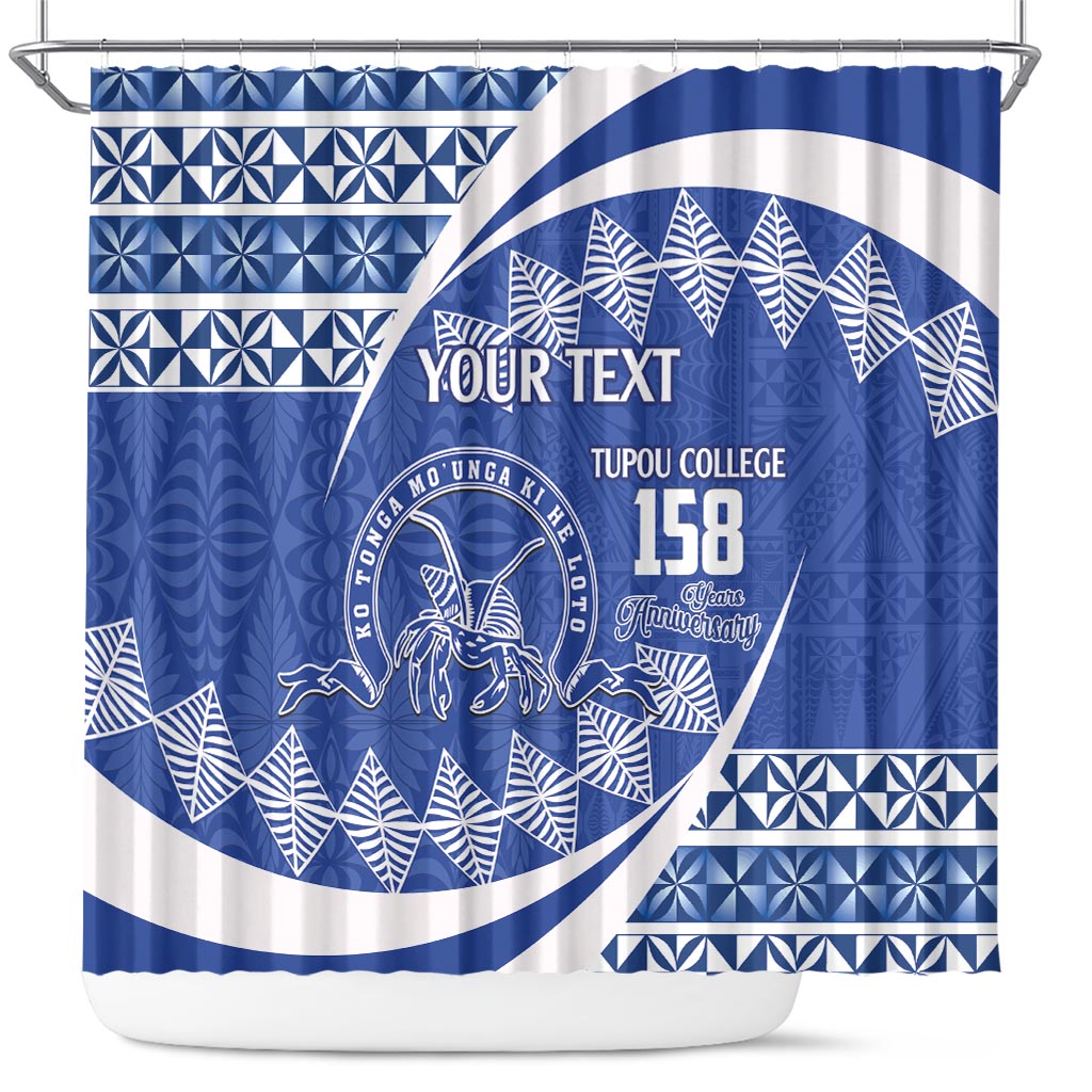 Personalised Tonga Tupou College Toloa Shower Curtain Happy 158 Years Anniversary