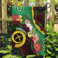 Long God Yumi Stanap Vanuatu Garden Flag Tropical Flowers Aboriginal Pattern