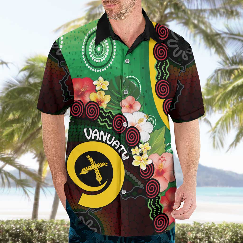 Long God Yumi Stanap Vanuatu Hawaiian Shirt Tropical Flowers Aboriginal Pattern LT14 - Polynesian Pride