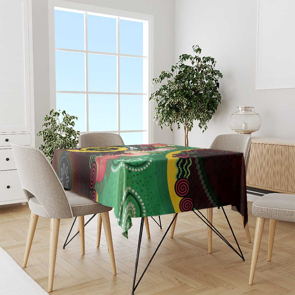 Long God Yumi Stanap Vanuatu Tablecloth Tropical Flowers Aboriginal Pattern LT14 - Polynesian Pride