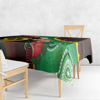 Long God Yumi Stanap Vanuatu Tablecloth Tropical Flowers Aboriginal Pattern LT14 - Polynesian Pride